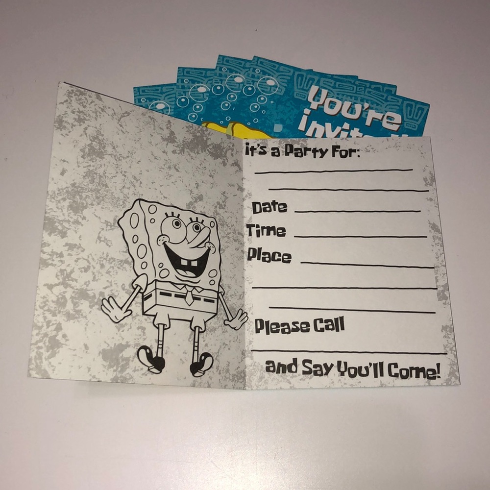 Spongebob Invitations - Picture 2 of 3